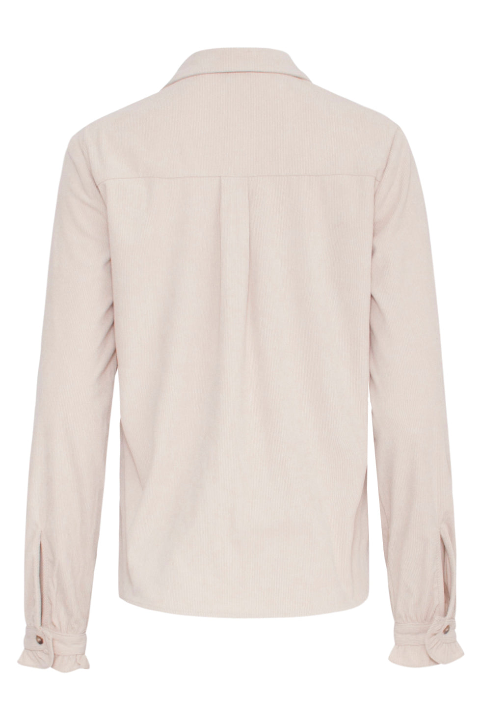 23583 Boho Western Corduroy Blouse Met Ruffle | Off White