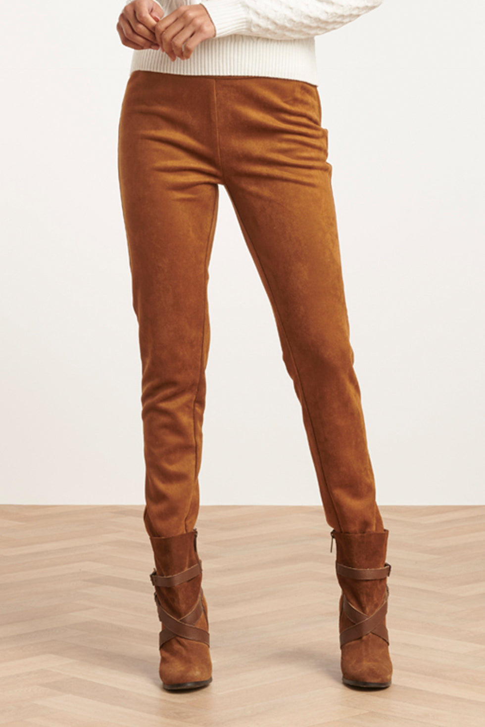 23589 e Suède Look Leggings | Brown