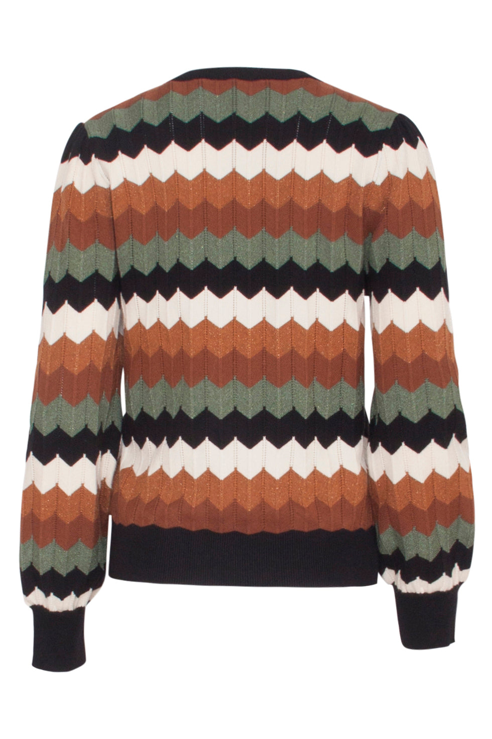 23595 Retro Grafische Gebreide Top | Muticolour