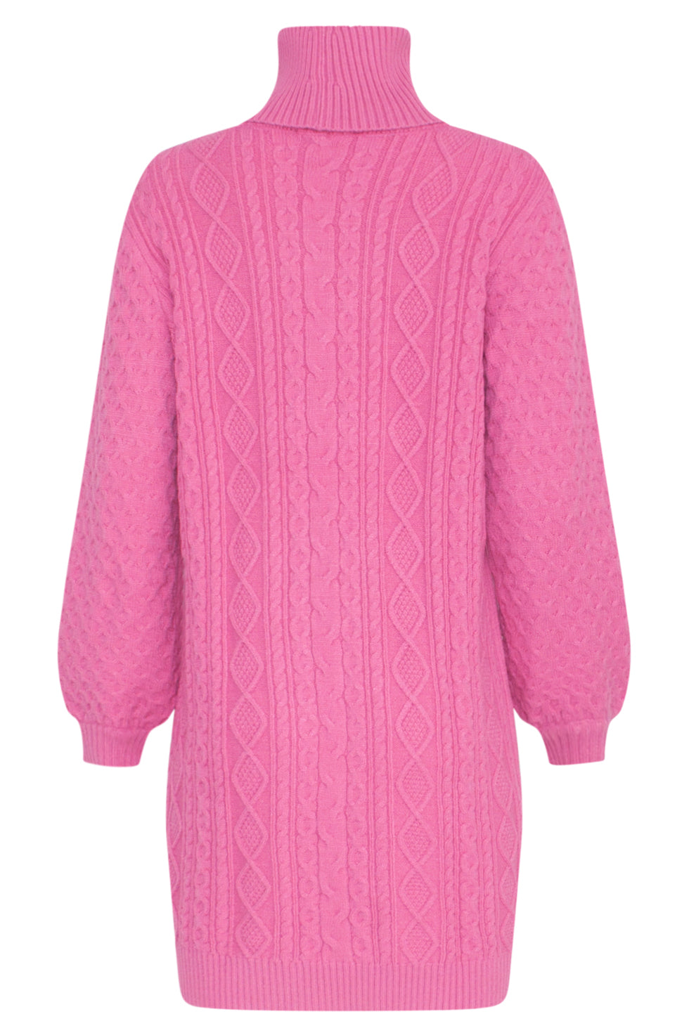 23603 Oversized Coltrui Jurk Met PofmouwenFel | Pink