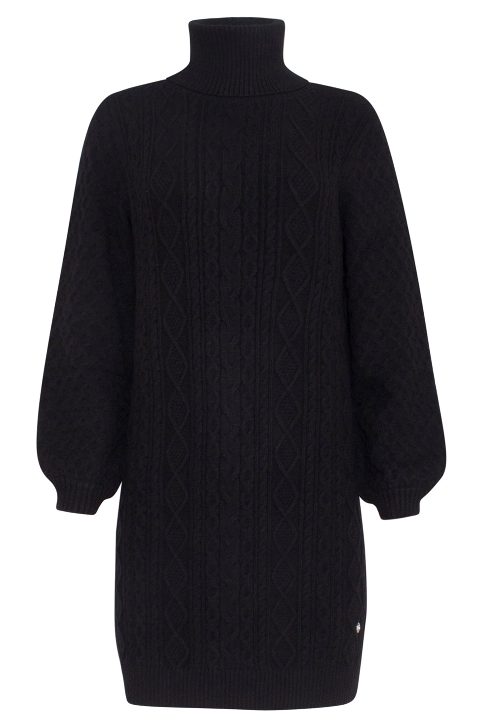 23603 Oversized Coltrui Jurk Met PofmouwenKrachtig | Black