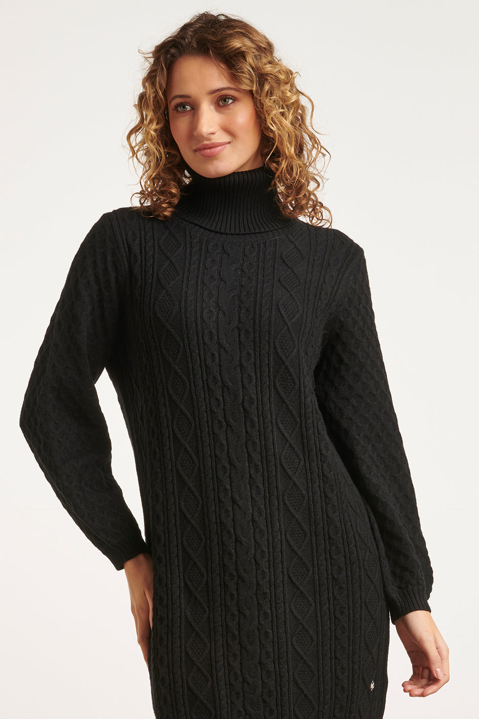 23603 Oversized Coltrui Jurk Met PofmouwenKrachtig | Black