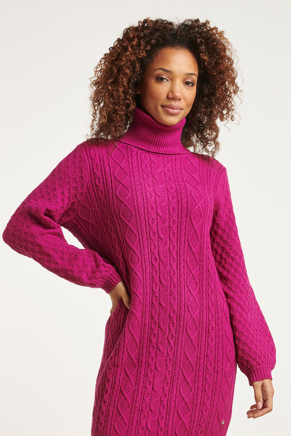 23603 Oversized Coltrui Jurk Met Pofmouwenprachtig Paars | Purple