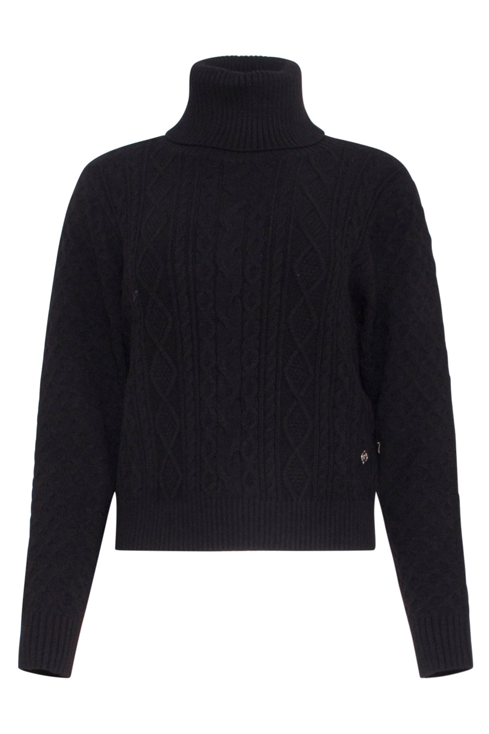 23604 Getextureerde Gebreide Coltrui | Black