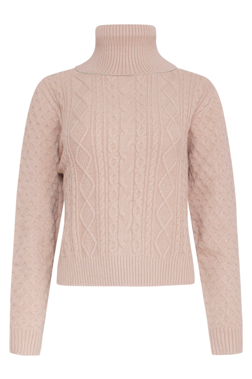 23604 Getextureerde Gebreide Coltrui Sand