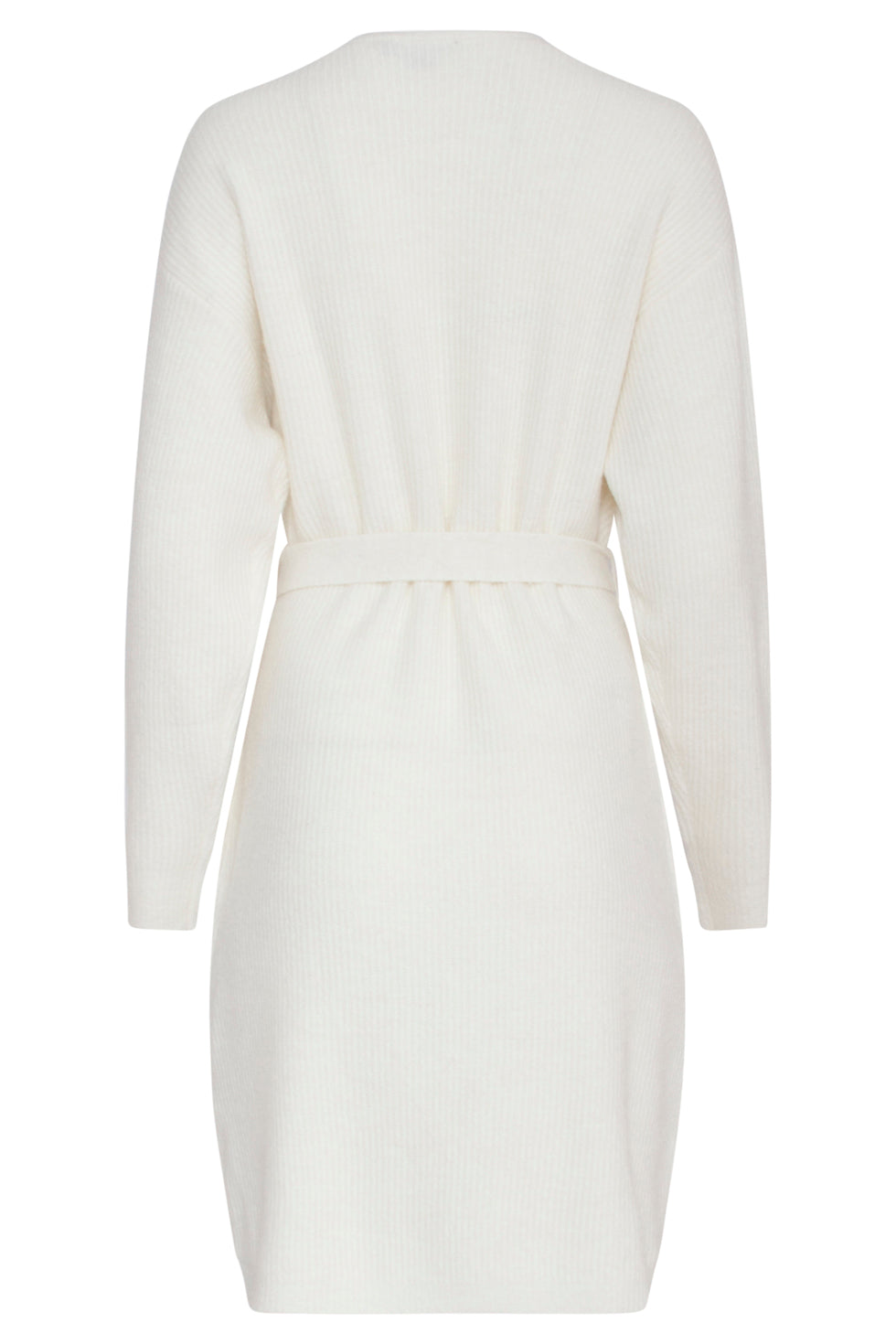 23605 Zachte V-Hals Gebreide Jurk | Off White
