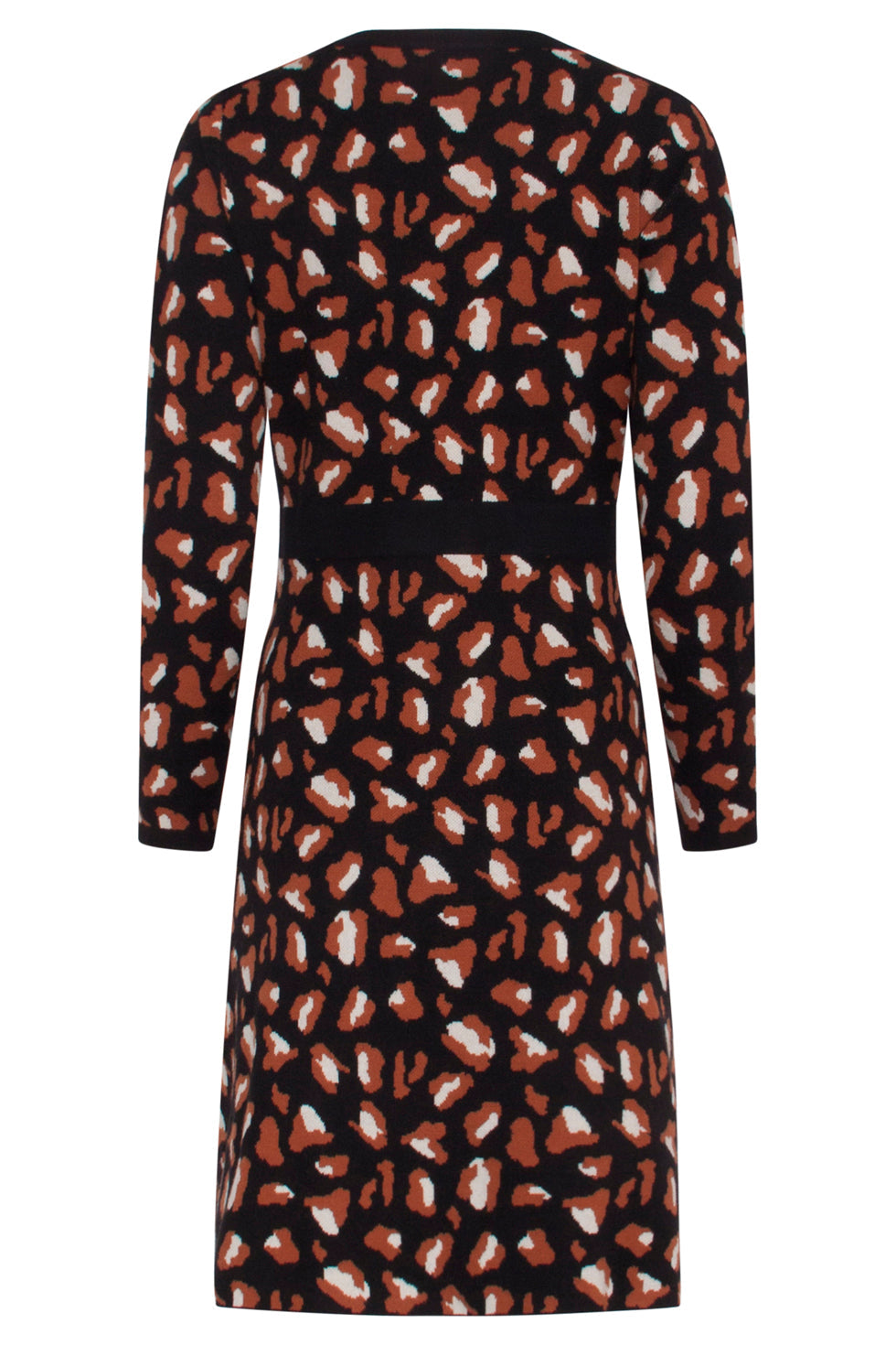 23616 Dames e Jurk Met Dieren Print | Black - Brown