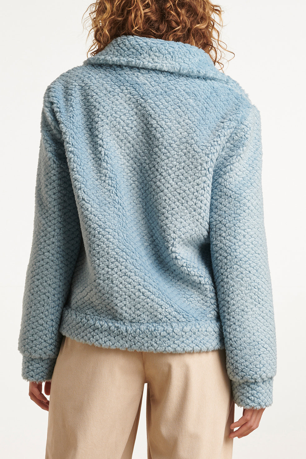 23622 Kort Licht Teddy Damesjas | Light Blue