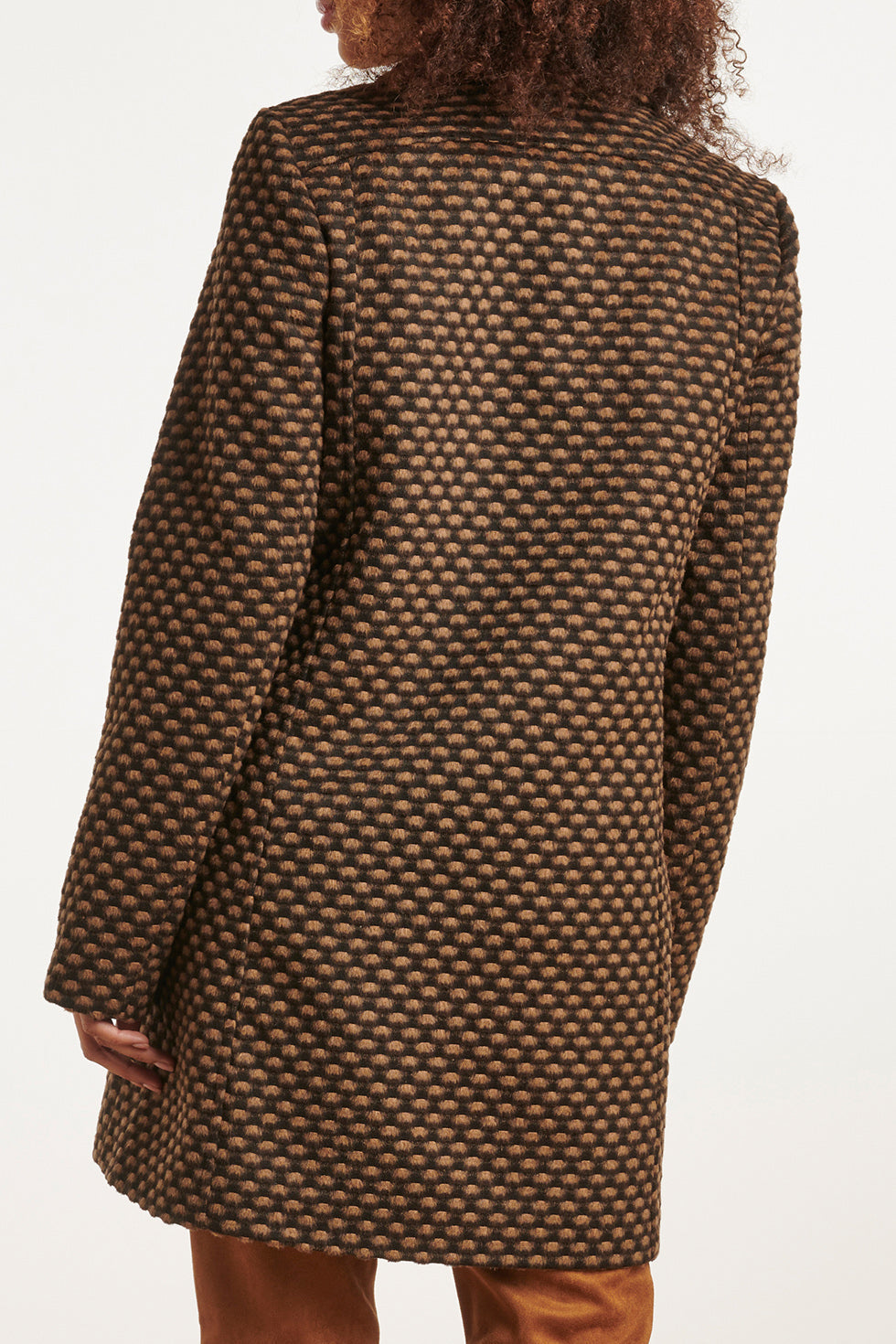 23631 Damesjas Gevlek Print | Black - Brown