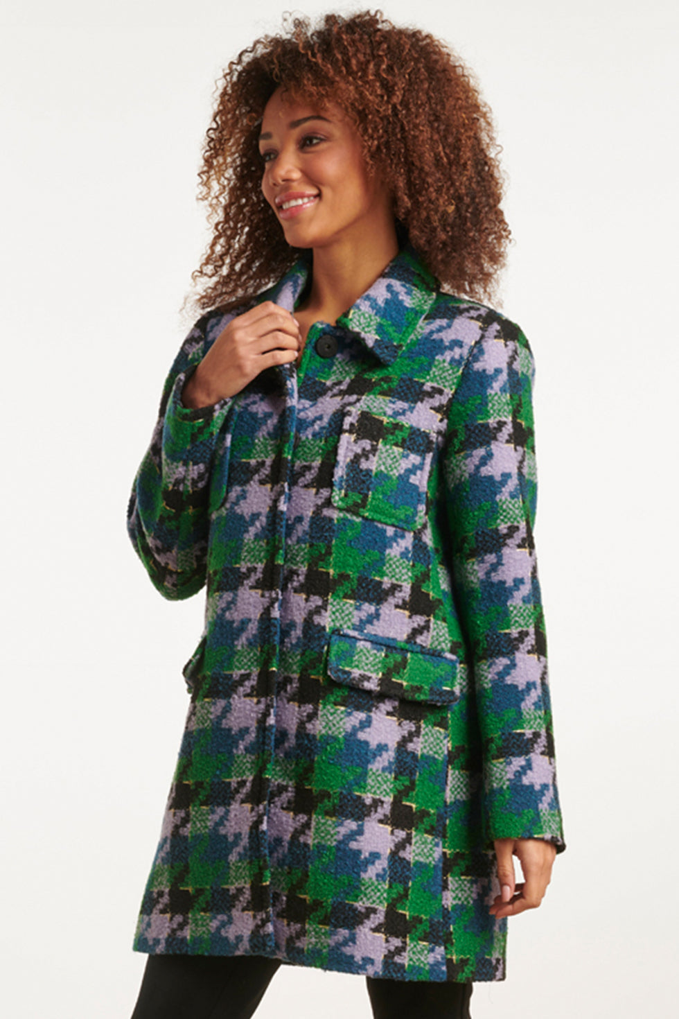 23633 DamesjasMulti Pied-De-Poule Print | Muticolour