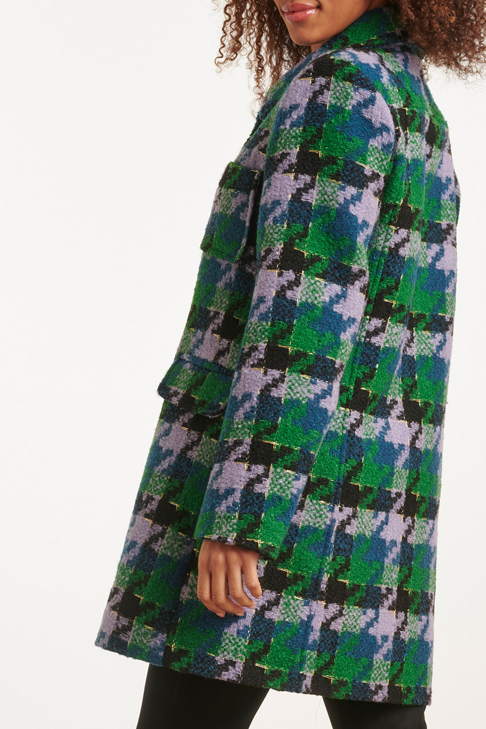 23633 DamesjasMulti Pied-De-Poule Print | Muticolour