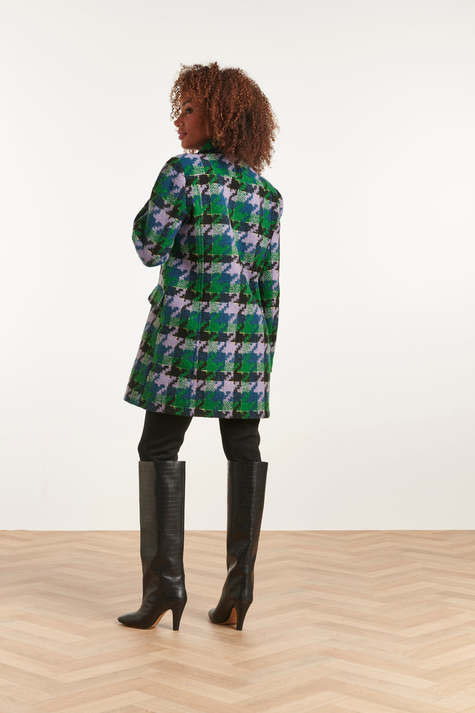 23633 DamesjasMulti Pied-De-Poule Print | Muticolour