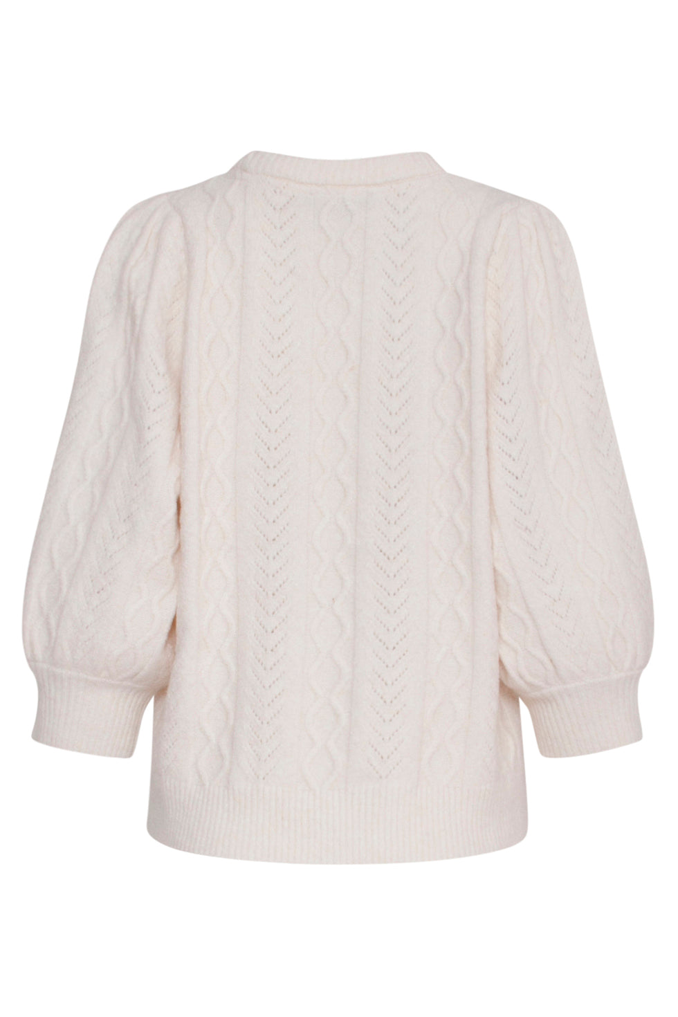23705-010 Ronde Hals Gebreide TopGebroken | Off White
