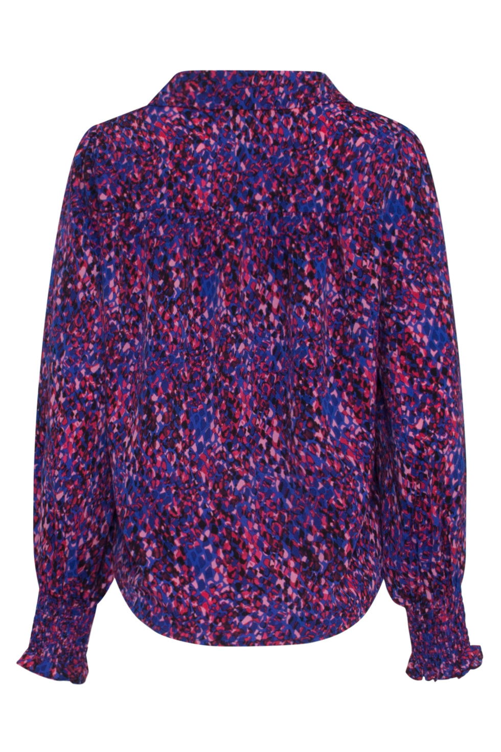 23718-998 V-Hals TopVlekprint Paars | Muticolour