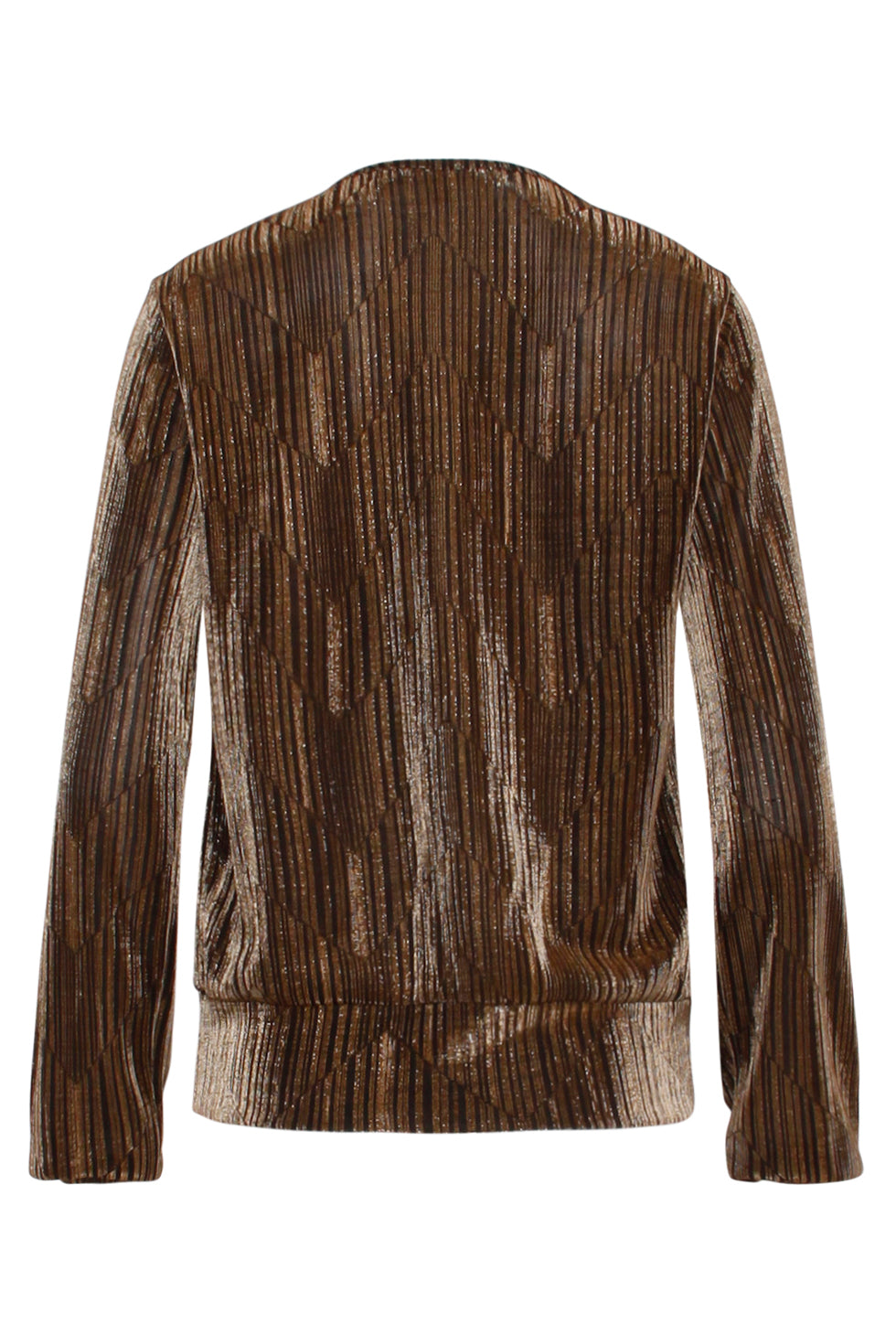 23731-025 Glitter V-Hals Top | Gold