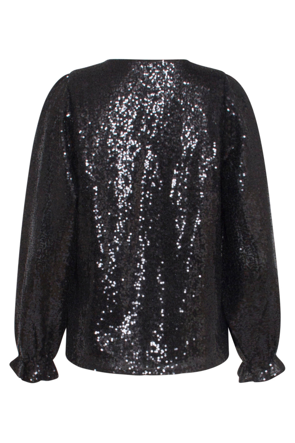 23740-999 e Glitter V-Hals Top Voor Dames | Black