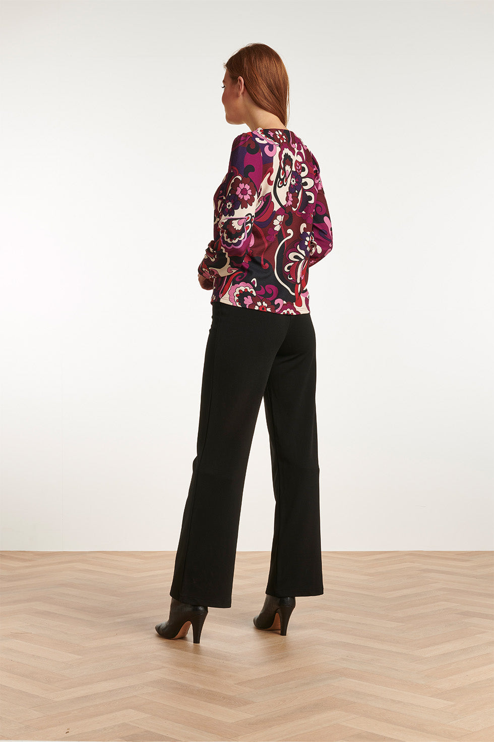 23742-380-998 Multi e Bloemenprint V-Hals Top Voor Dames | Purple - Muticolour