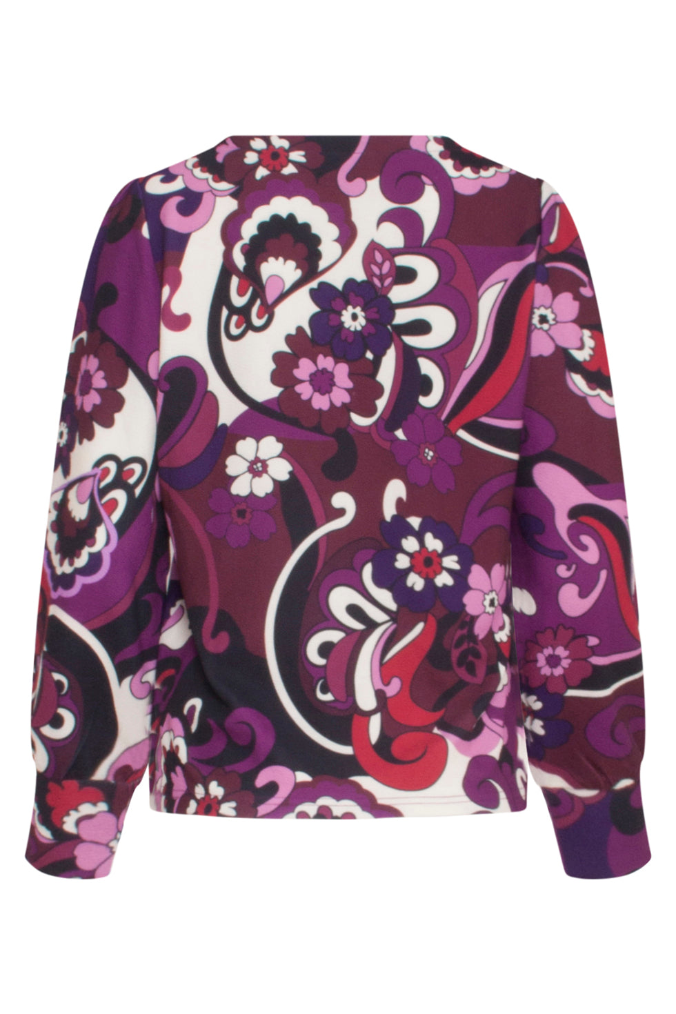23742-380-998 Multi e Bloemenprint V-Hals Top Voor Dames | Purple - Muticolour