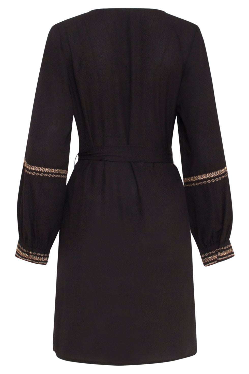 23759-999-025 e V-Hals Jurk Voor Dames | Black - Gold