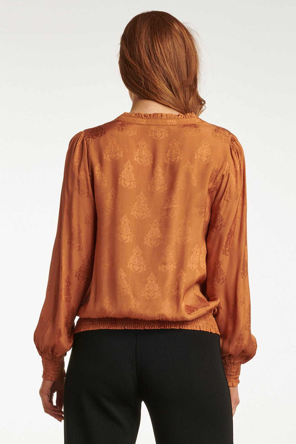 23761-240 Mosterd V-Hals Top Voor Dames | Mustard