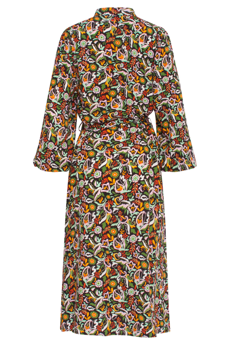 23815 Multi Bloemenprint V-Hals Jurk | Muticolour