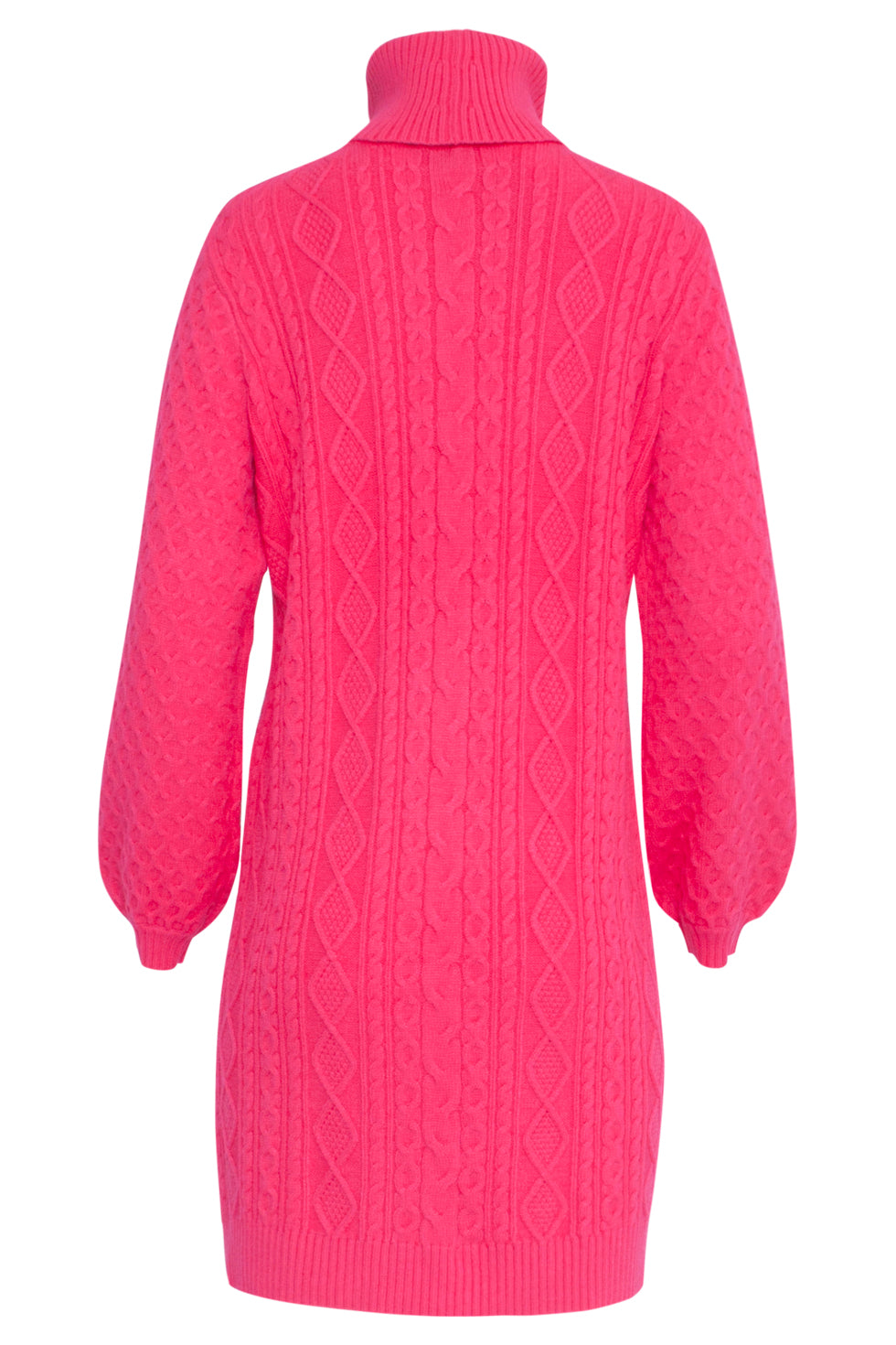23842 Turtle Neck Jurk | Fuchsia
