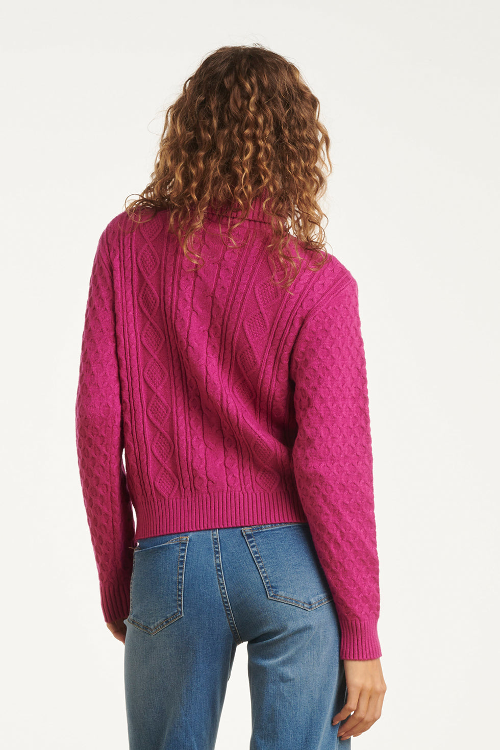 23845 Paarse Turtle Neck Top | Purple