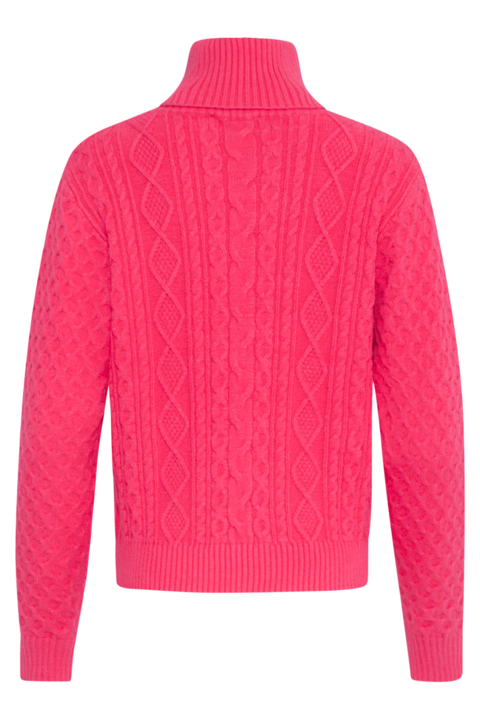 23846 Turtle Neck Top | Fuchsia