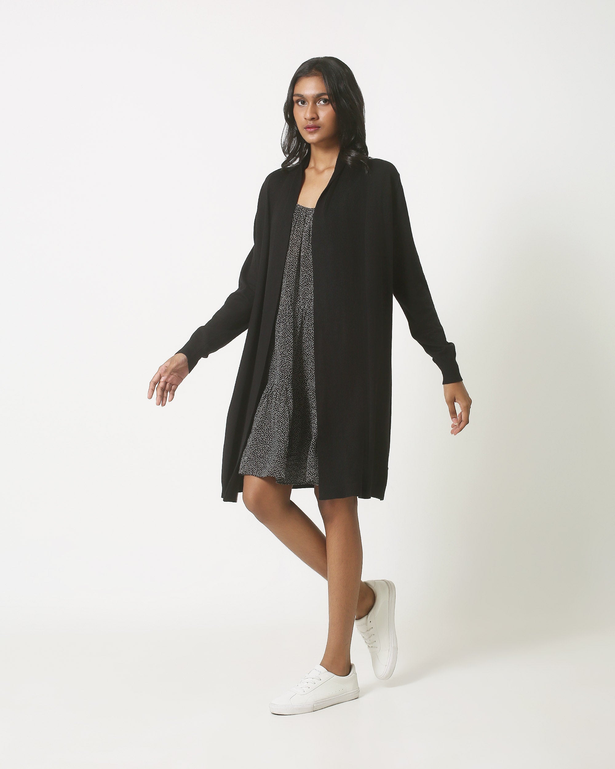 23848 Herfst/Winter e Gebreide Viscose Vest | Black