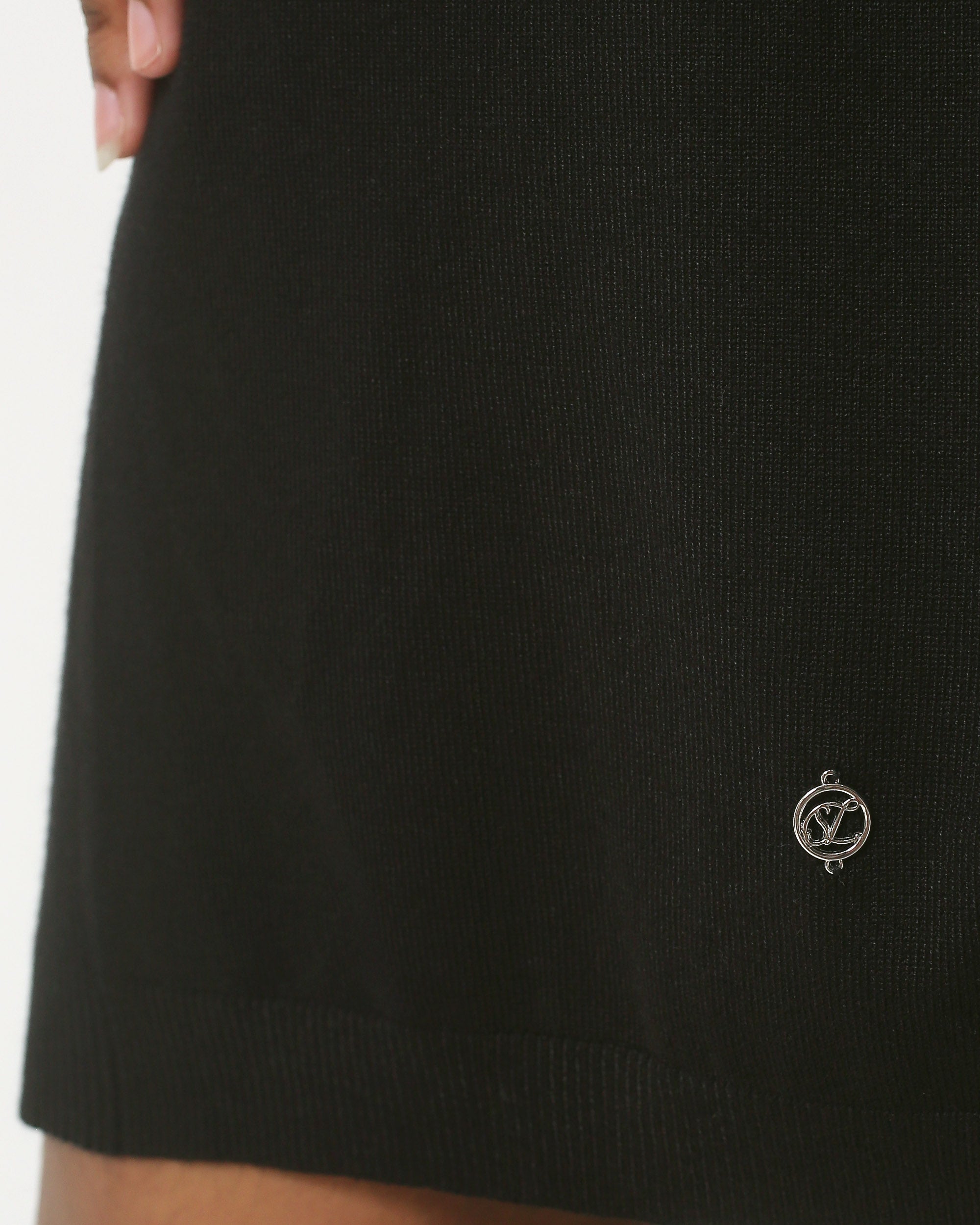 23848 Herfst/Winter e Gebreide Viscose Vest | Black