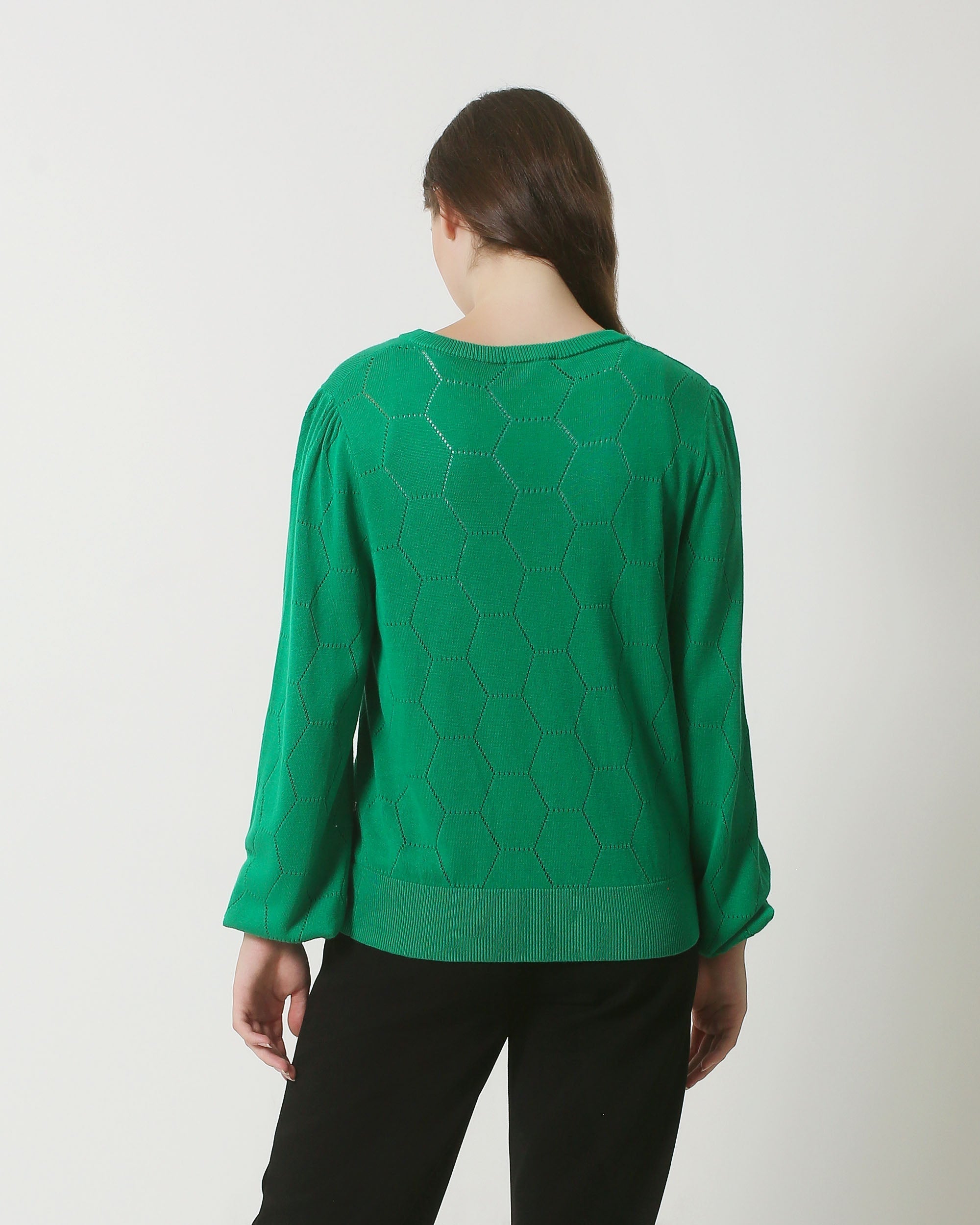 23851 Loose Fit Cardigan | Green