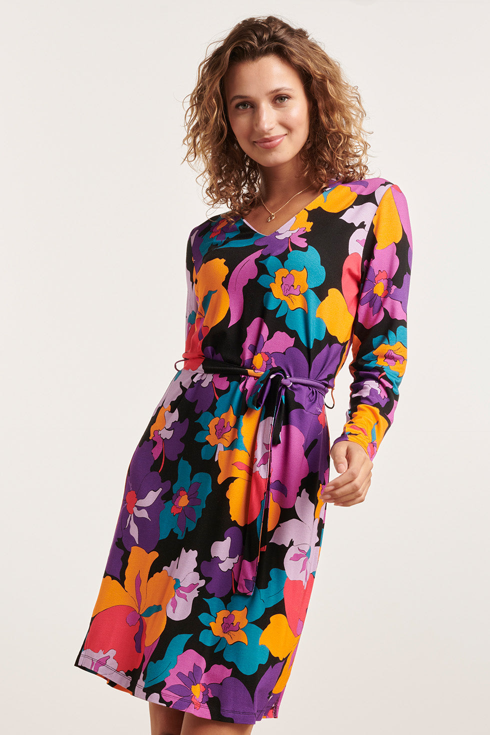 23858 DamesjurkBloemenprint | Muticolour