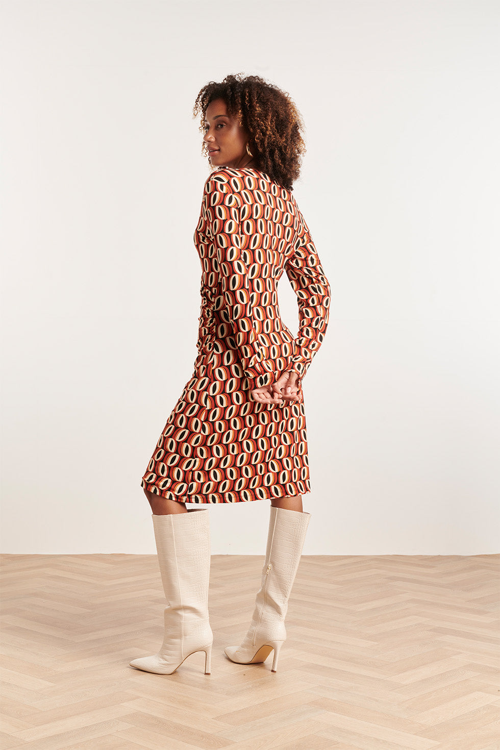23859 Damesjurk Met Tribaalpatroon | Muticolour