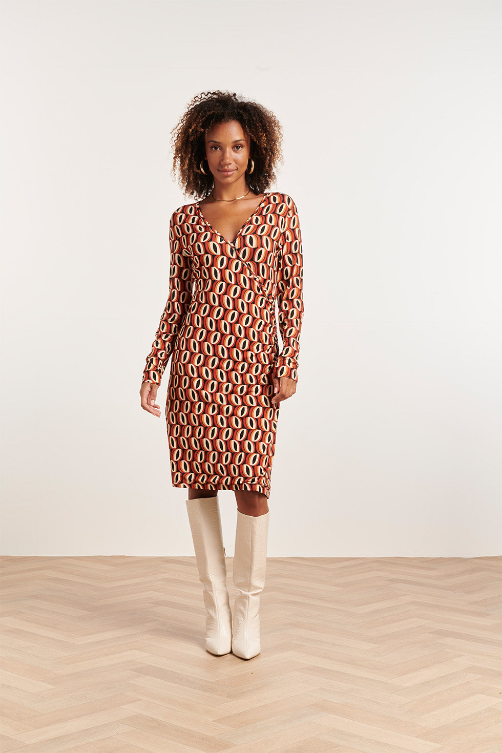 23859 Damesjurk Met Tribaalpatroon | Muticolour
