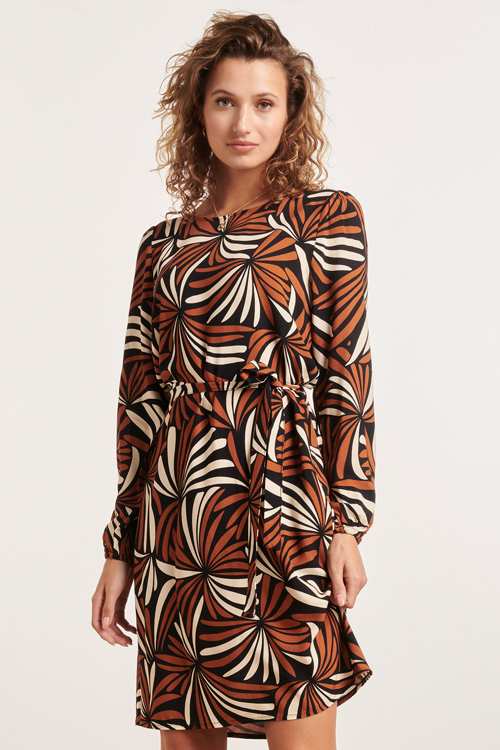 23864 DamesjurkBladerprint | Brown - Black
