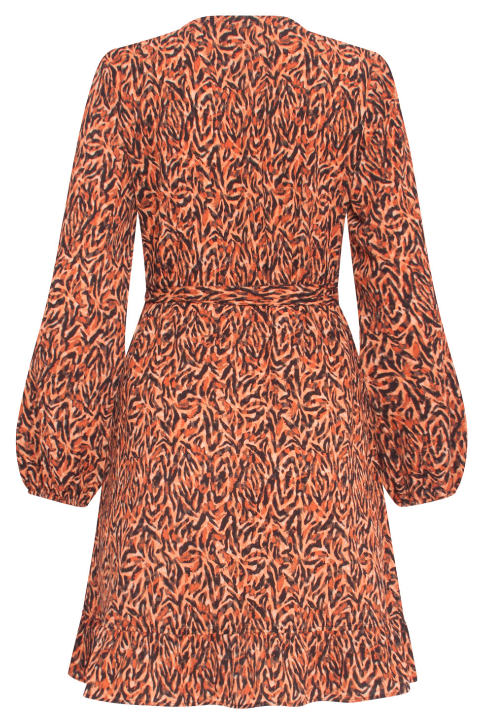 23886 HErfst/Winter Jurk Met Grafische Print e Tinten | Brown - Black