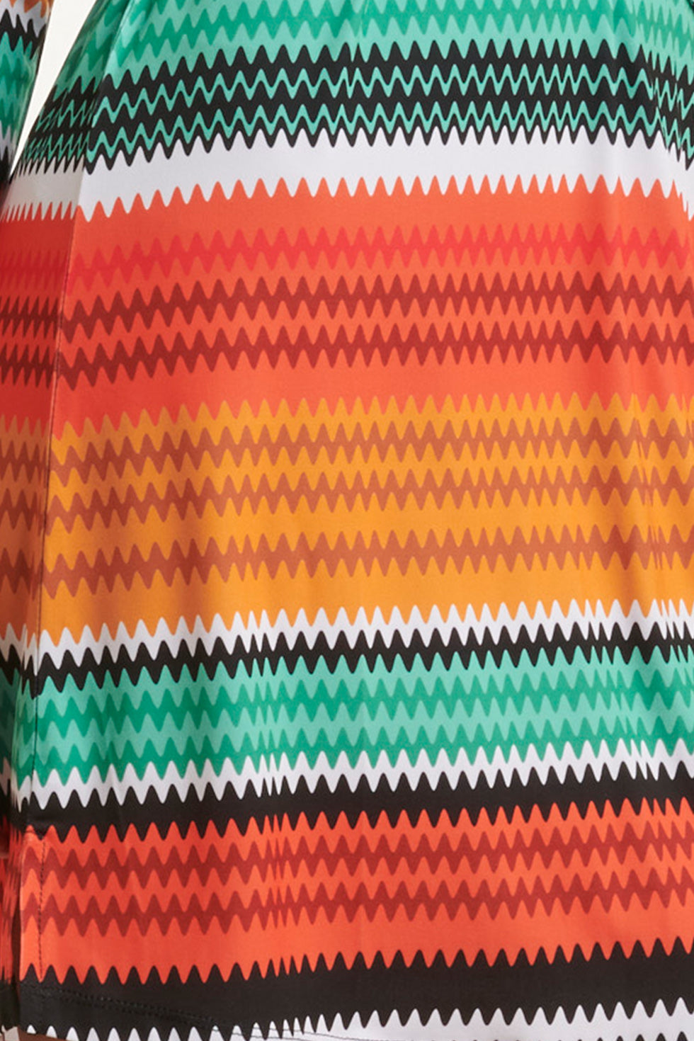 23897 Zigzag Top | Orange - Muticolour