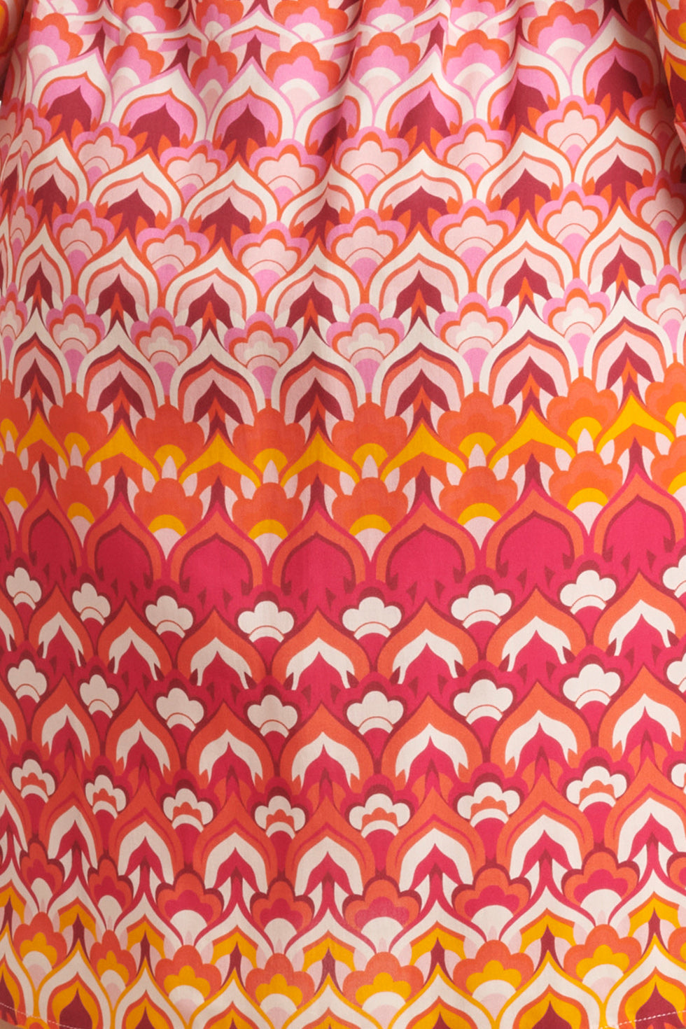 24003 Retro Print Losvallende Broekframbozentonen | Pink - Muticolour