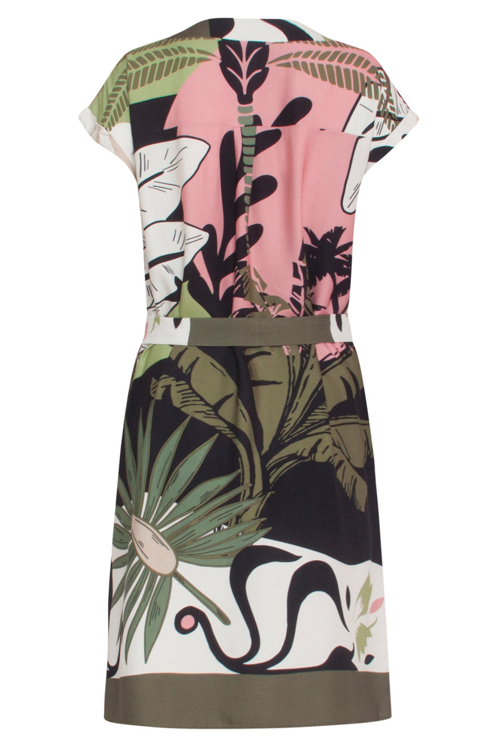 24047 Klassieke Zomerjurk | Black - Muticolour