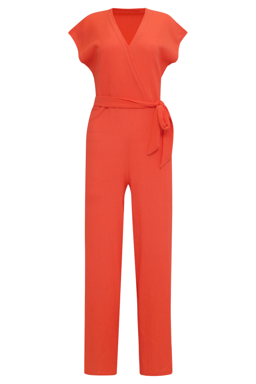 24083 Lange Aansluitende Jumpsuit | Coral