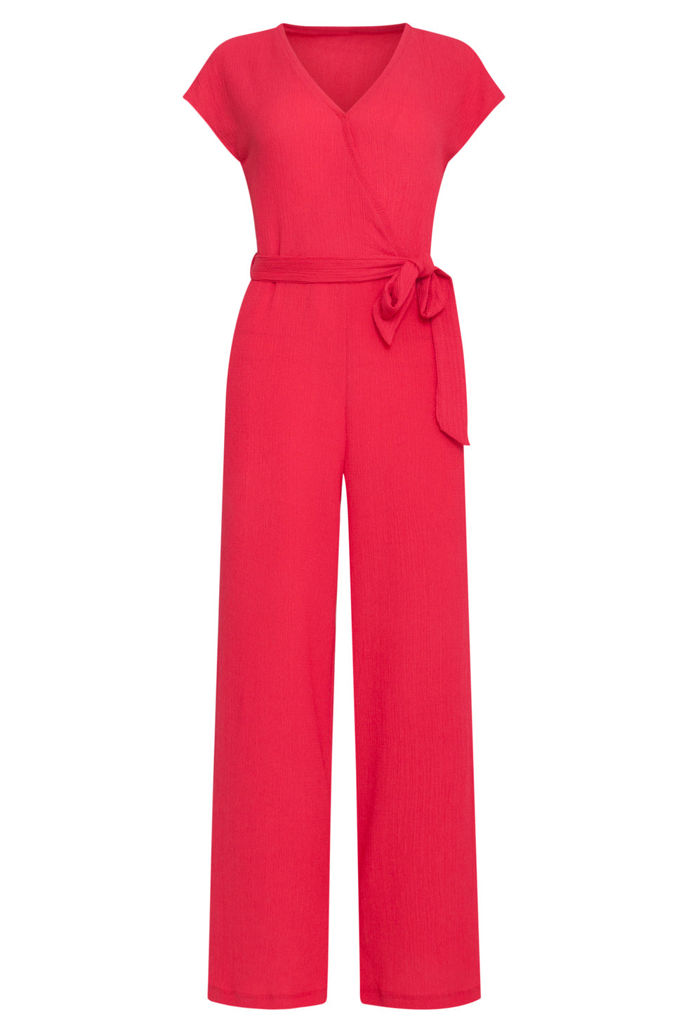24083 Lange Aansluitende Jumpsuit | Red