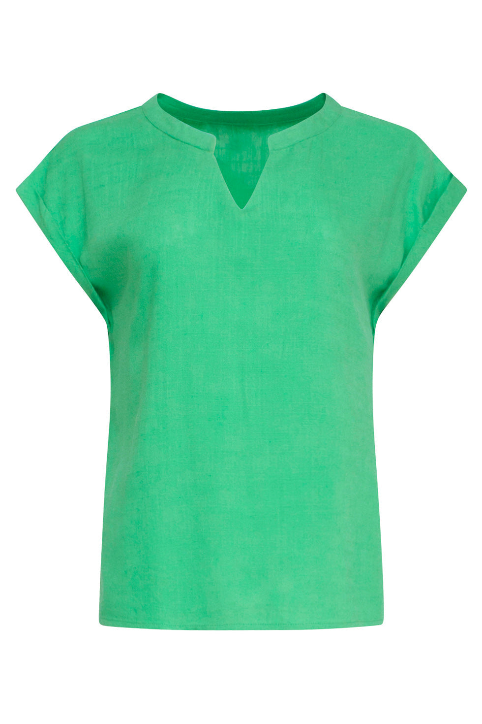 24086 Toplevendig Met V-Halsomslagmouwen | Green