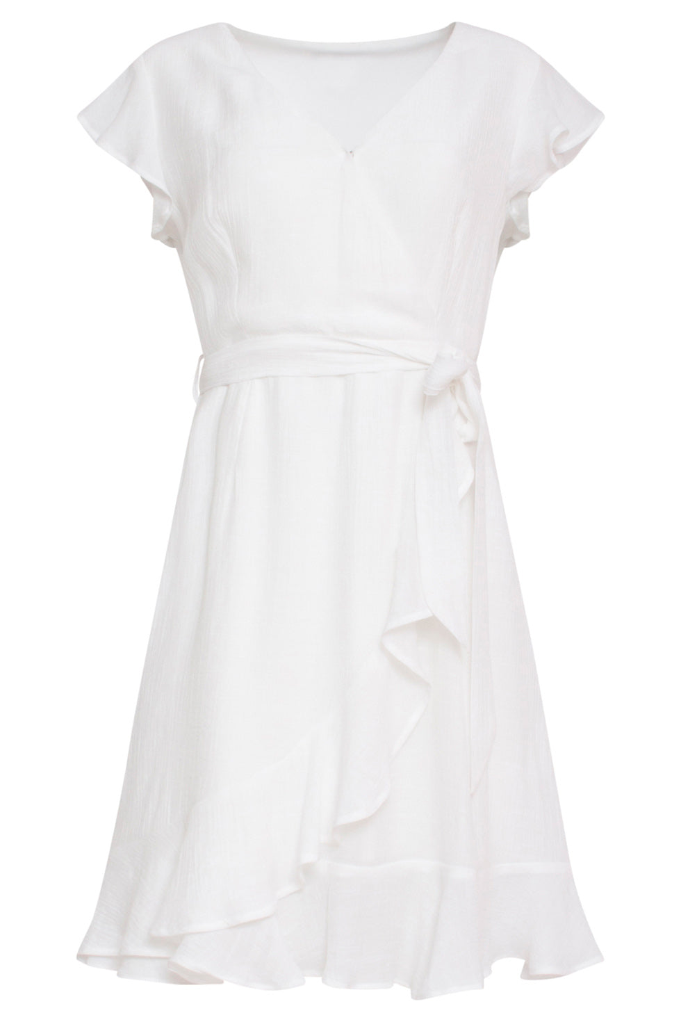 24099 Fitted Wrap Jurk | White