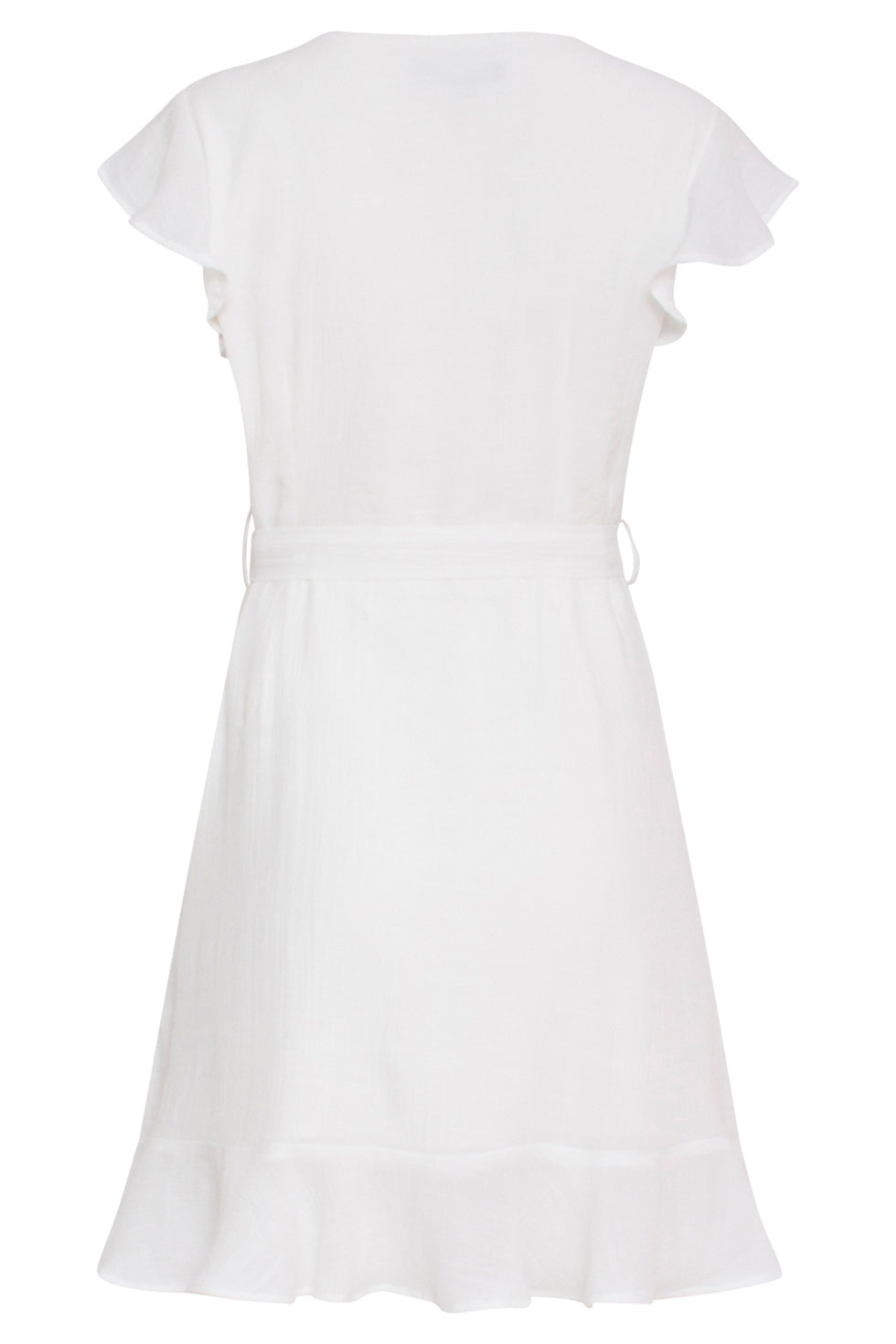 24099 Fitted Wrap Jurk | White