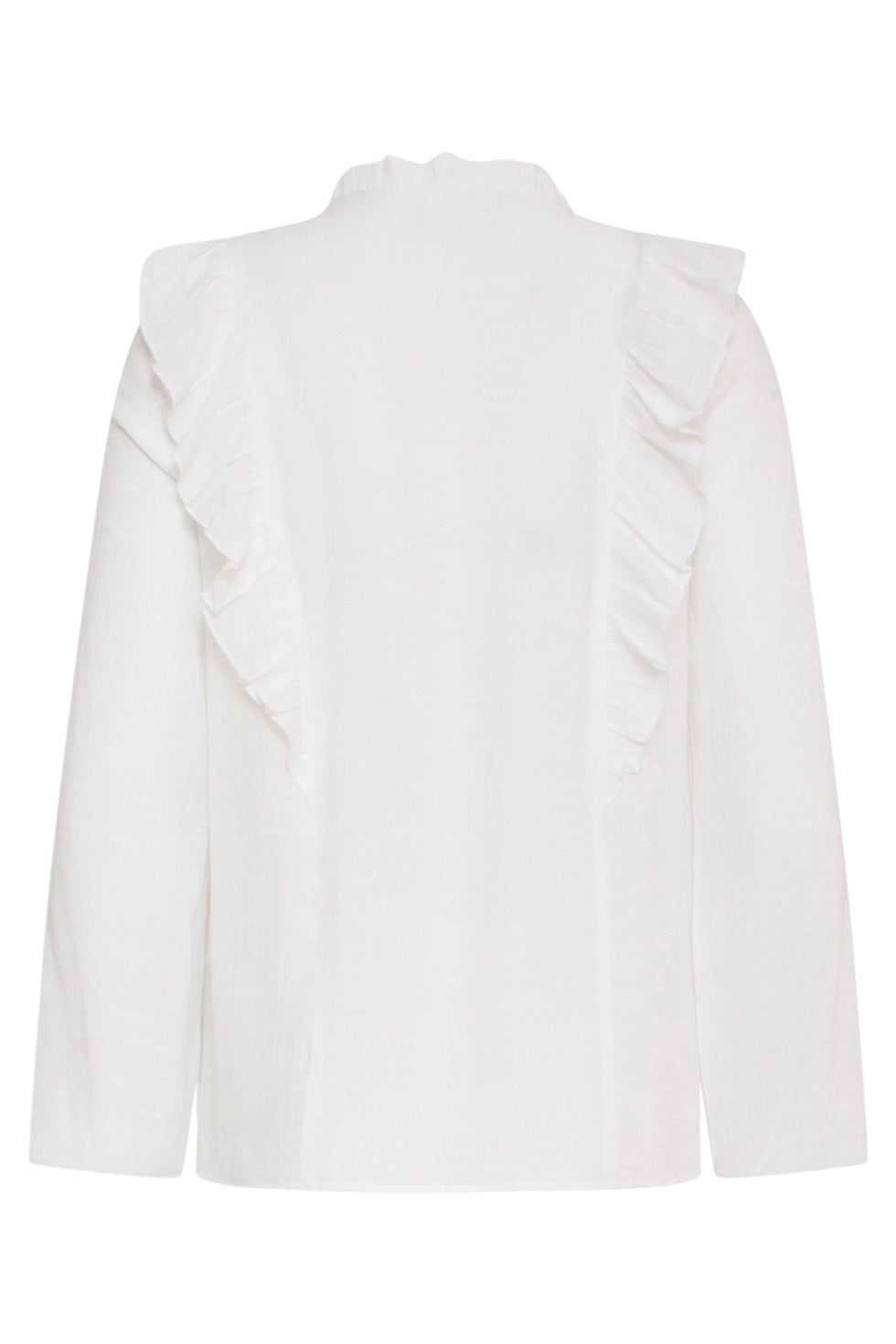 24100 Te Feminine Top Met Ruche | White