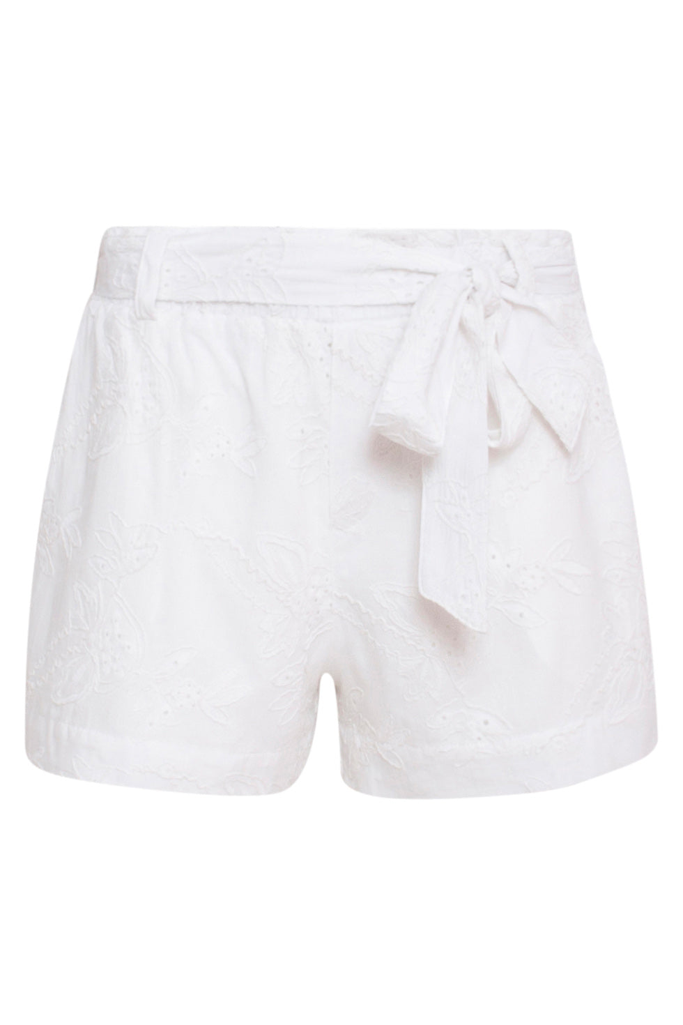 24111 Bloemen Geborduurde Shorts | White