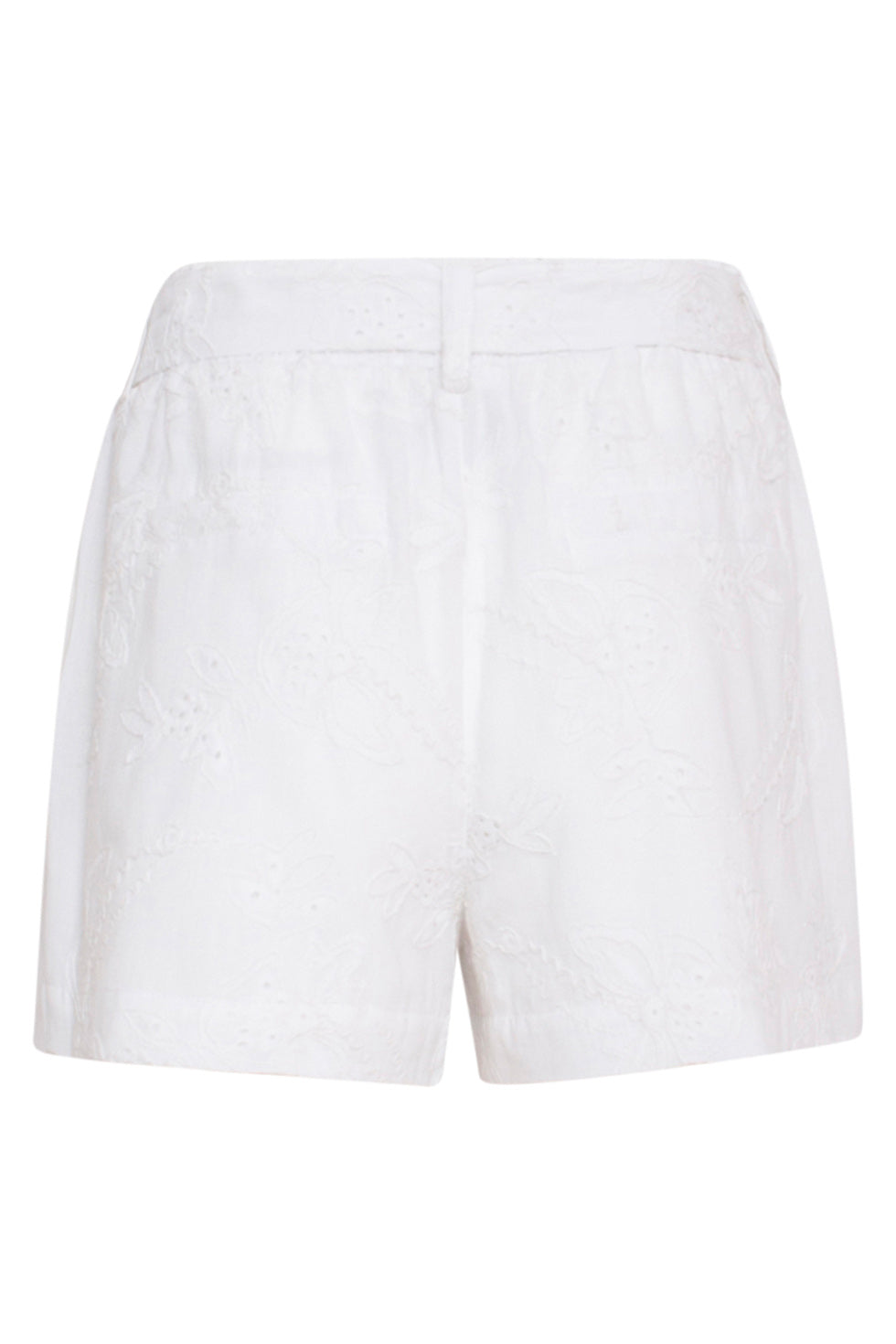24111 Bloemen Geborduurde Shorts | White