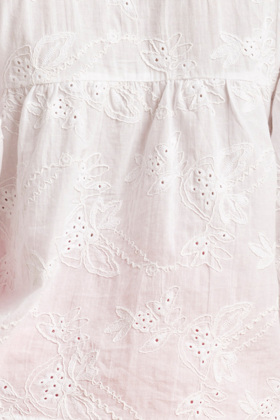 24111 Bloemen Geborduurde Shorts | White