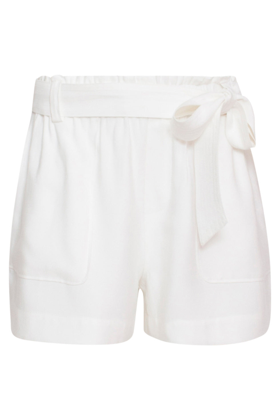 24118 Te Losse Shorts Van Zacht Twill | White