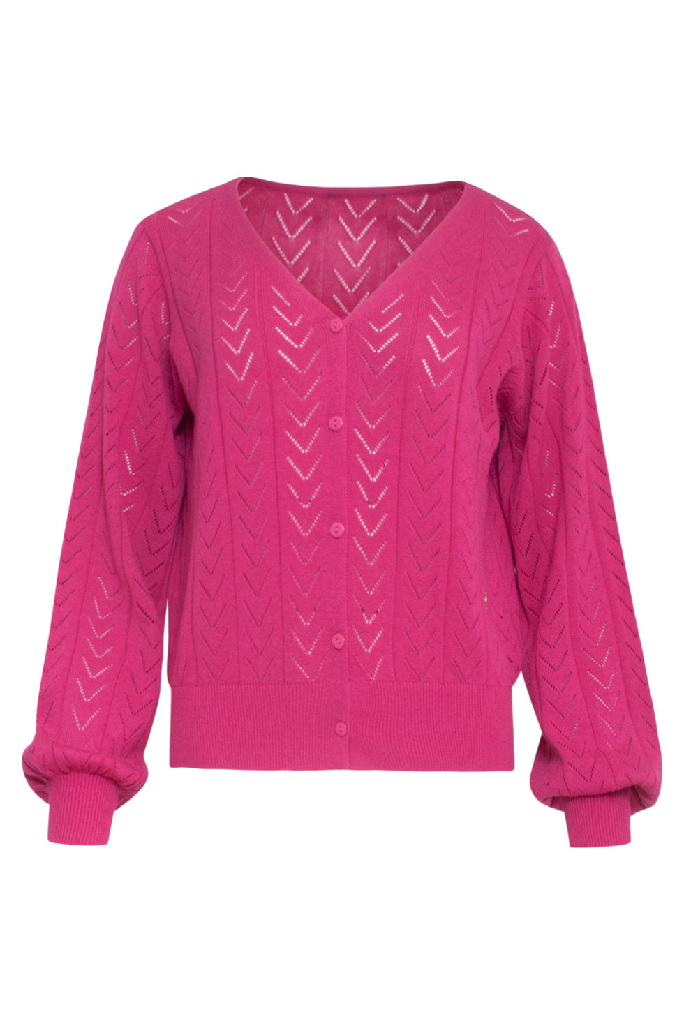 24120 Losvallende Zomer Cardigan | Fuchsia